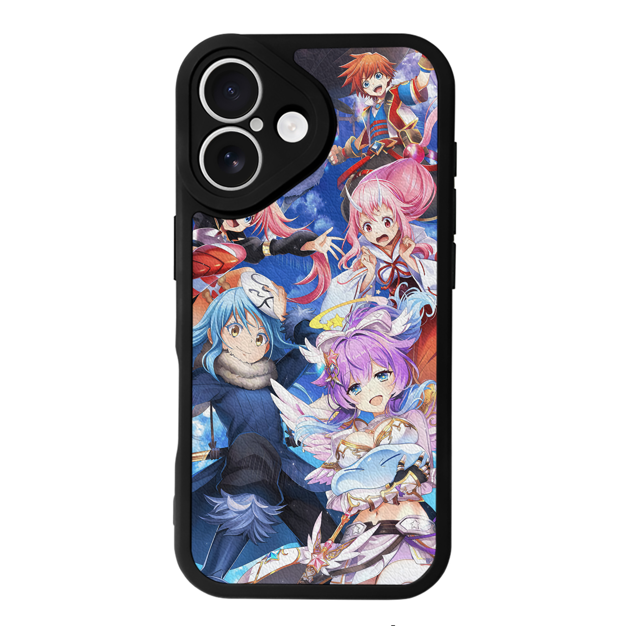 （画像用） 転スラ Regarding Reincarnated to Slime 【iPhone 16シリーズ対応】シリコンスマホケース（レザー調） 材質：シリコン